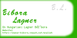 bibora lagner business card